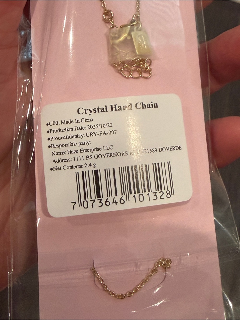 NWT Crystal Haze Gold & Crystal Hand Chain for Women Jewelry - Picture 7 of 7